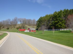 Beautiful farms on the way to Norwalk.