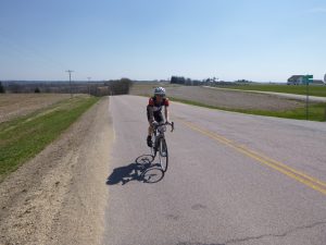 Bill N. at the top of the climb saying "was there a hill there?"