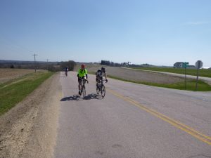 John Thier and Matt Levy at the top of the climb out of Norwalk.